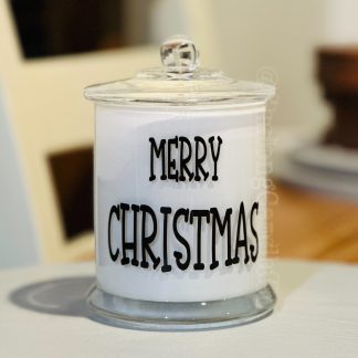Christmas Candle with decal