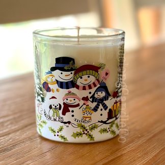 Christmas Tumbler Candle Snowmen