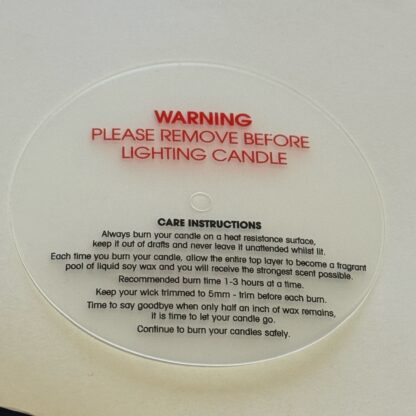 Plastic Candle Dust Covers – 8.5 cm (with Safety Warning) - Image 2